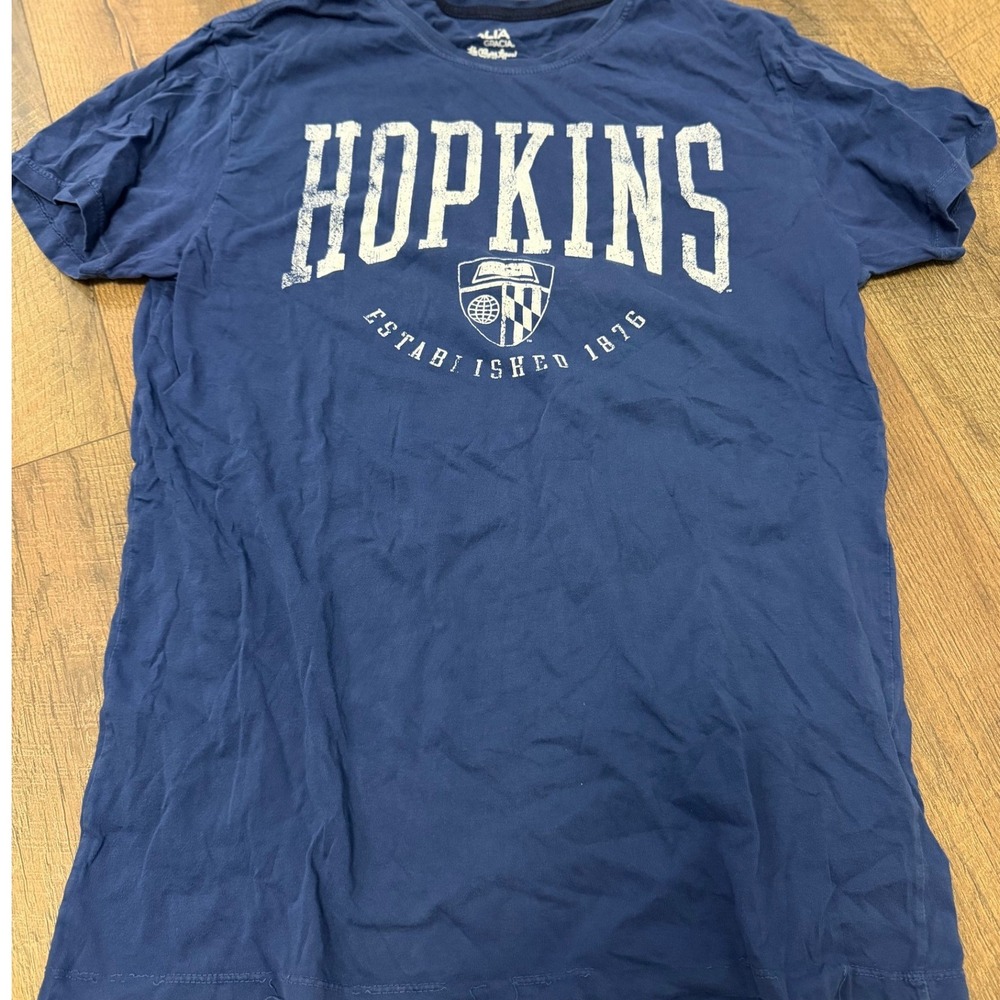 Alta‎ Gracia Johns Hopkins T-Shirt Women Large Navy Blue